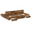 VidaXL vidaXL Storage Bed Frame Smoked Oak 135 x 190 cm Engineered Wood 2
