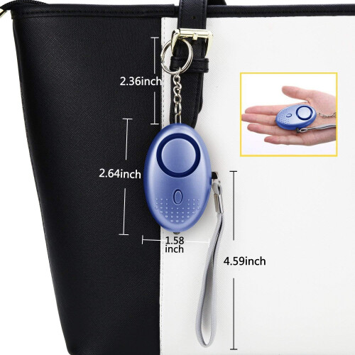 Women's Personal Alarm Keychain 140dB with LED Light 5 Pack 2