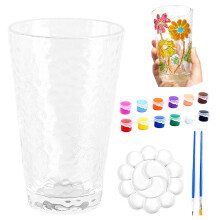 Kit de pintura de vidrio DIY, set de manualidades de flores coloridas, 1 pieza