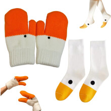Goose Mittens til kvinder og mænd, vindtæt, kraftig kabelstrik