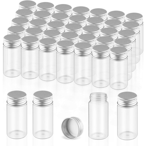 Glasflaskor med aluminiumkapsyl 30 ml 40 st