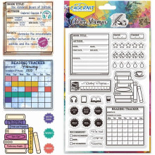 Genomskinliga läsdagboksstämplar för scrapbooking – 10,5 x 15,5 cm