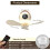 Rechargeable Remote Control Hanging Fan USB Night Light Small Quiet Bedside Fan 7