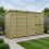 14 x 5 Pent Shed Tanalised (Double Door, No Windows) 1