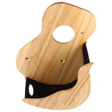 1Ruimtesparende Gitaar En Ukulele Wandhouder Van Hout En Metaal