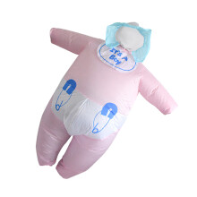 1X Roze Polyester Opblaasbare Feestkleding Toneel En Cosplay