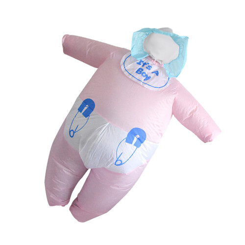 1X Roze Polyester Opblaasbare Feestkleding Toneel En Cosplay