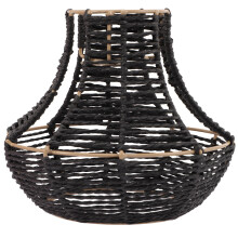 1Zwart Geweven Lampenkap Decoratieve Lampenhoes Met Metalen Frame