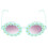 Groene Kids Zonnebril Met Bloem Decor Feest 1
