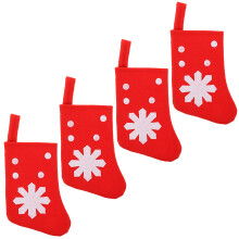4St Stoffen Bestekzakken Met Kerstthema Voor En Messen