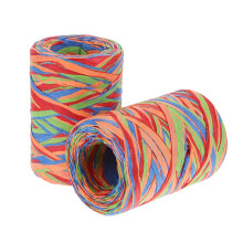 2Rollen Kerstthema Raffia Papieren Touwen Voor Cadeaus En Feestdecor