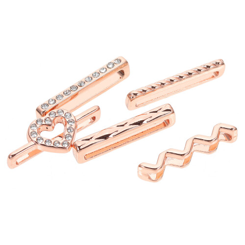 5St Silicone Horlogeband Versieringen Met Luxe Legering Ringen