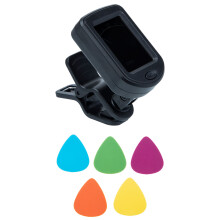 1Set Duurzame Zwarte Tuner En Plastic Plectrum Voor Gitaargebruik