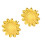 Handmade Sunflower Themed Studs Earrings Ear Accessories-Gold 1