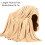 Fleece Blanket Queen Size Orange Super Soft Warm 3
