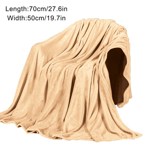 Fleece Blanket Queen Size Orange Super Soft Warm 2