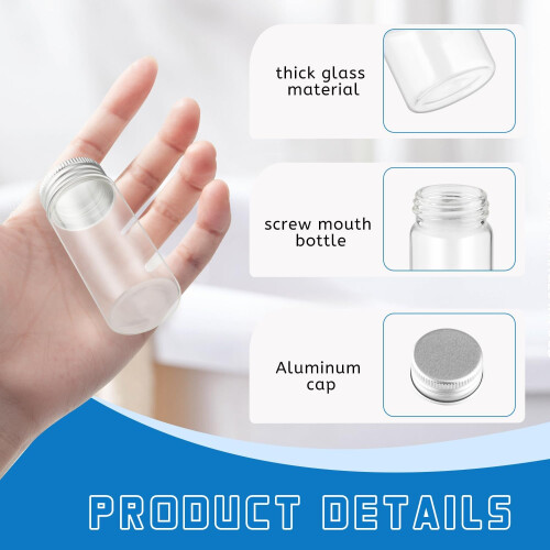 Glasflaskor med aluminiumkapsyl 30 ml 40 st 1