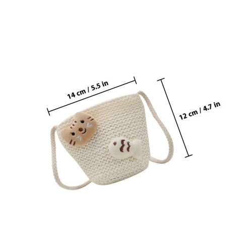 1X Adorable Crossbody Met Stro Geweven Ontwerp 1