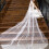Luxurious Pearls Beaded Wedding Veils For Various-Cream 300cm 11