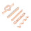 5St Silicone Horlogeband Versieringen Met Luxe Legering Ringen 7