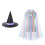 2pcs Wizard Costume for Kids,Witch Cape and Wizard Hat,Halloween 1