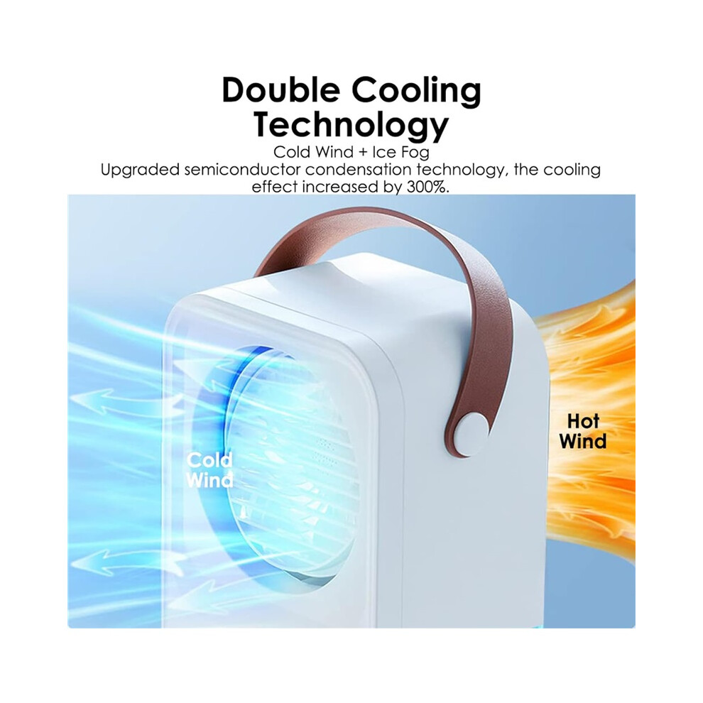 Evaporative Desktop Cooling Fan 4 Speed Mist Humidifier 650Ml Tank Quiet Air Circulator Bedroom Office 8581299265933