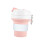 Collapsible Cup Silicone Cup Folding for Hot and Cold Drinks Beach Pink 1