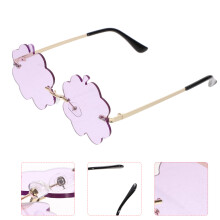 1Paar Stijlvolle Ongeslepen Bril Paarse Feestaccessoires