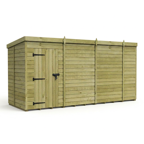 14 x 5 Pent Shed Tanalised (Single Door, No Windows) 1