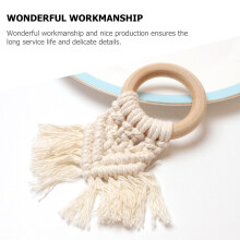 4St Duurzame Napkin Rings Met Katoenen Touw Beige