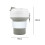 (Grey) Collapsible Cup Silicone Cup Folding for Hot and Cold Drinks Beach Pink 4