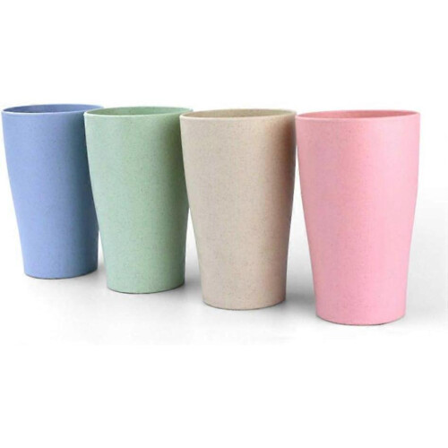 Environmentally friendly wheat straw water cup children's cup, reusable cup 4 pack 1