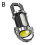 (B) Mini LED COB Flashlight USB Rechargeable Torch Keychain Lamp Portable Pocket 1