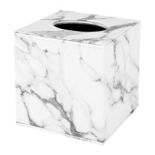 Marble Square Square Tissue Box PU Leather Roll Paper Holder Toilet Paper Box Napkin Paper Box Cover Locker Towel Box