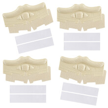 4 Pairs Heel Support Pads with Hook & Loop Straps For-Apricot M