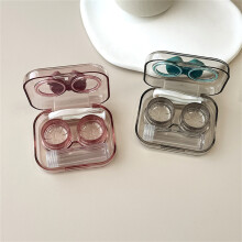 Bowknot Design Contacts Lens Travel Box with Necessary-Purple