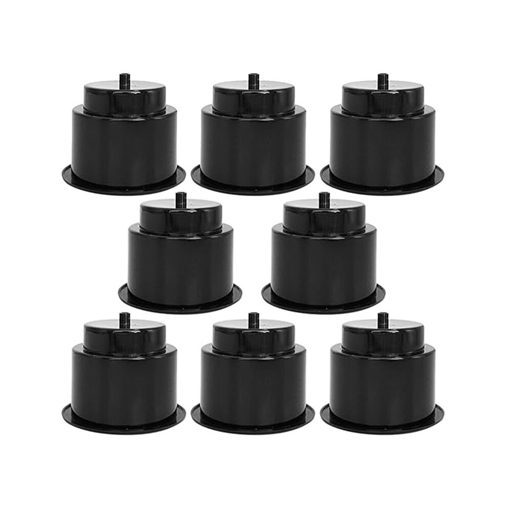 8 Pack Plastic Cup Drink Holder Insert Beverage Cup Holder, Water Cup Slot With Drain For Boat Car Marine Rv Etc. Black 6032573872023