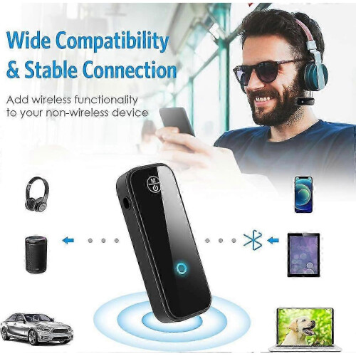 2025 Newest Aux Bluetooth 5.0 Car Adapter, 2 In 1 Wireless Bluetooth Transmitter 1