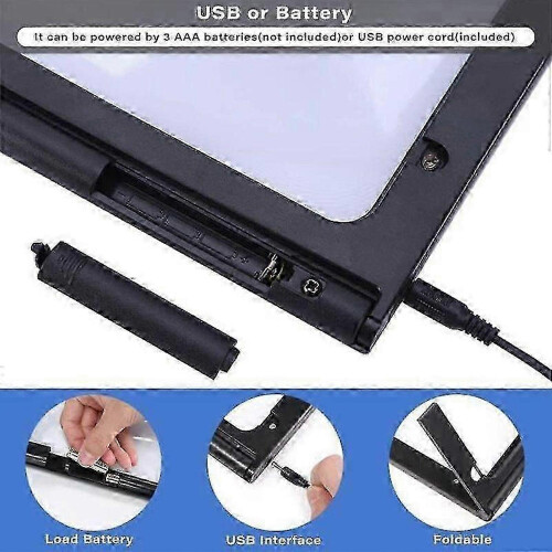 Reading Magnifying Glass for Seniors - Illuminated Desk Magnifying Lamp - 25X Rectangular Magnification 2