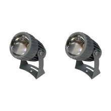 2X Uomhus LED Trädgårdsväggspotlights 10W Landskapsbelysning AC220V IP65 Vattentät Onebeam Spotlight Vitt Ljus