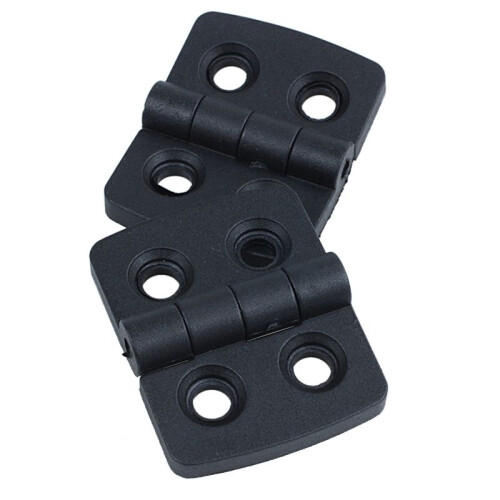 50 Pezzi Cerniere Rinforzate in Plastica Nera da 40 mm x 30 mm 2