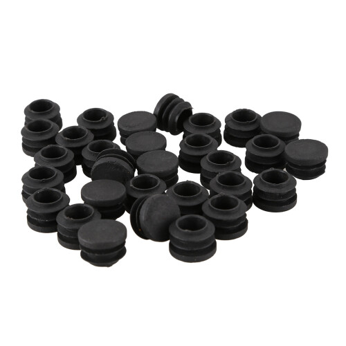 Round Table Chair Leg Tube Pipe Insert End Cap 19mm Dia 90Pcs Black 2