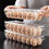 Clear Plastic Egg Holder - 14 Egg Tray Holder - Free Fridge Organizer with Lid, Refrigerator Storage Container 4