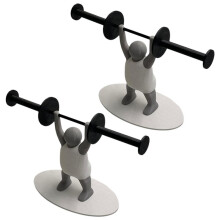 Funny Toilet Shelf 3D Printed Weightlifting Figurine Napkin Rack Home Decor Organizer for Tissue Rolls Wipes Towel 2pc