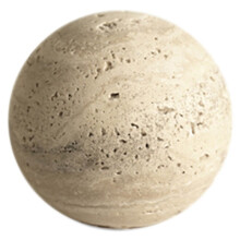Natural Marble Stone Decor for Table and Shelf Vintage Travertine Sphere Sculpture for Home Decoration C
