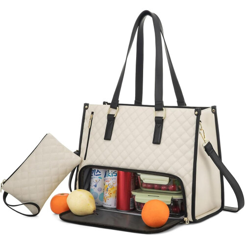 Bolsa 2 em 1 com compartimento térmico para lanche e 15,6
