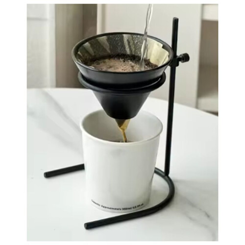 Adjustable Height Ceramic Coffee Filter Cup Hand Brew Set Portable Household Coffee Brewing Kit Drip Filter 2