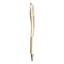 Caneta esferográfica em formato de osso, tinta preta, 1ml, para escrita em escritório.