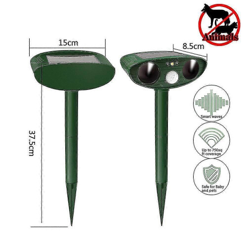 Cat Repellent, Ultrasonic Animal Repeller, Waterproof Solar Repellents 1