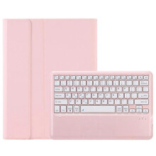 (Pink, Multicolor) AH19 For Honor Pad 9 HEY2-W09 Ultra-Thin Leather Tablet Stand Cover Bluetooth Keyboard - Pink